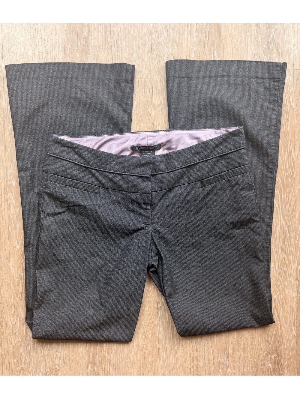 Vintage Y2K Bootcut Trousers Stooshy Women's Gray Dress Pants Size 7